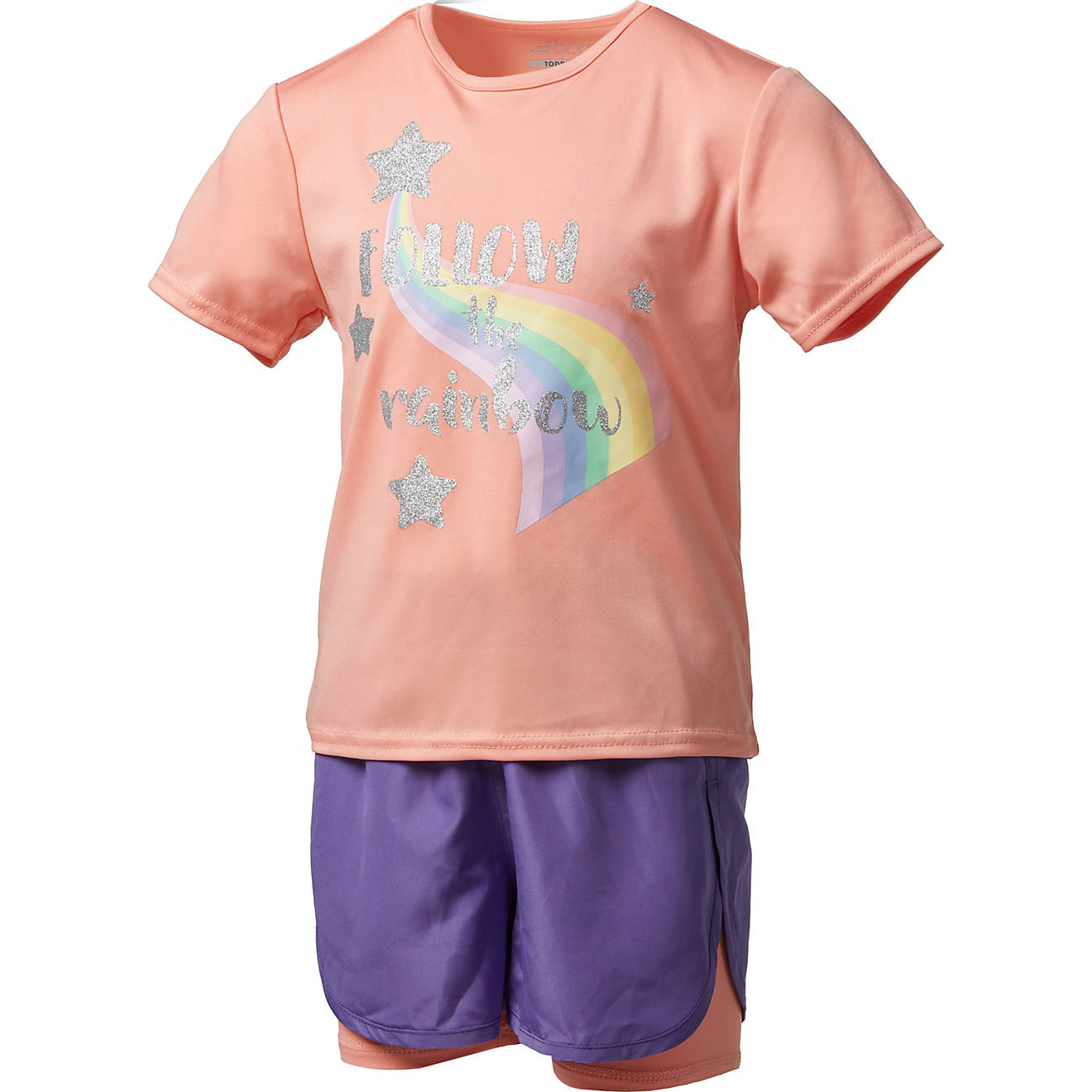 BCG Toddler Girls' Follow the Rainbow Graphic T-shirt Set                                                                        - view number 1