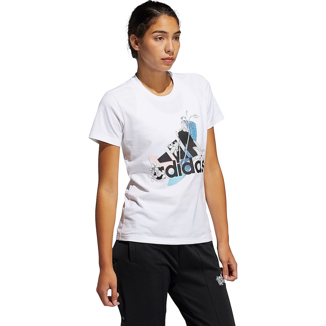 Adidas Women's Nini Floral Short Sleeve T-shirt                                                                                  - view number 5