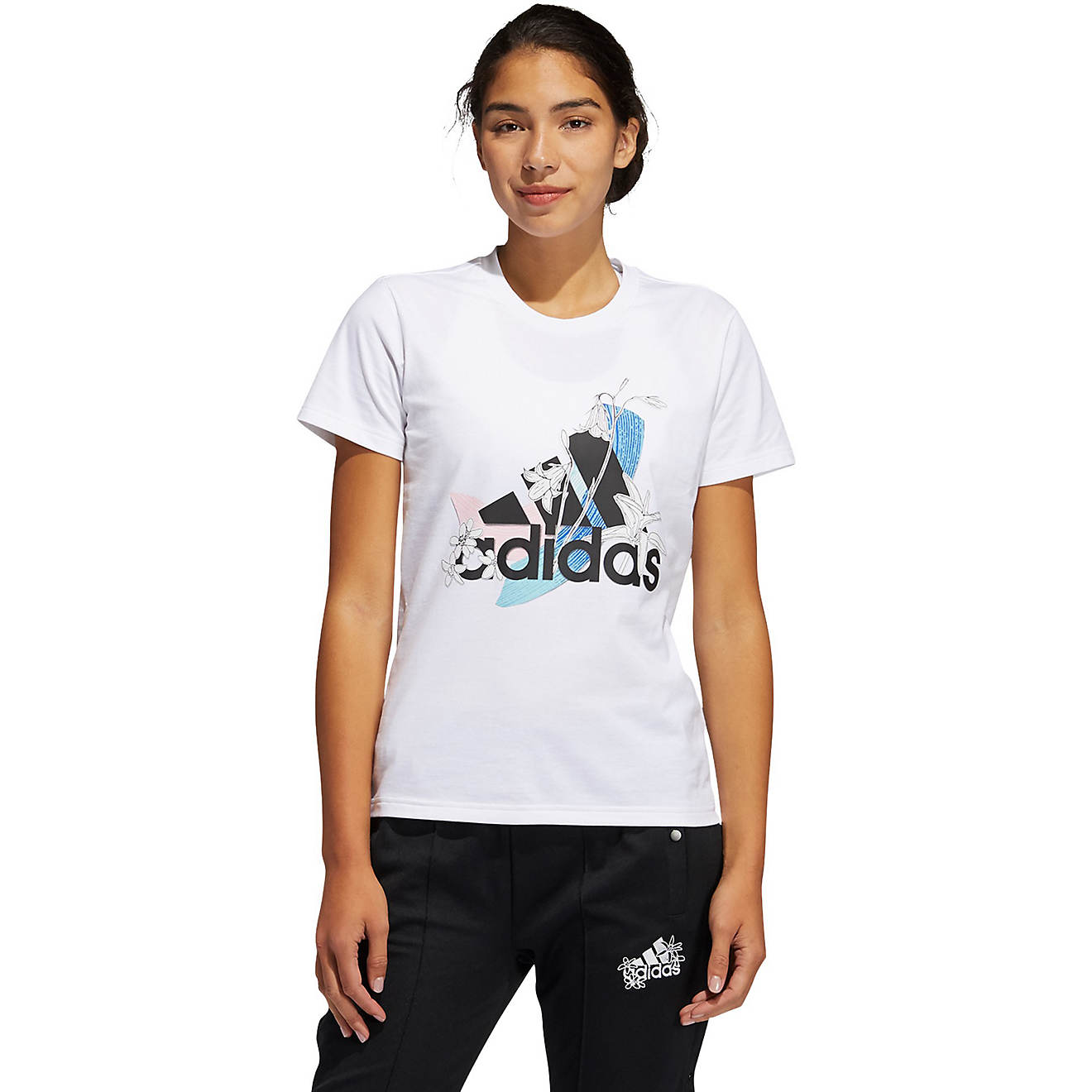 Adidas Women's Nini Floral Short Sleeve T-shirt                                                                                  - view number 1