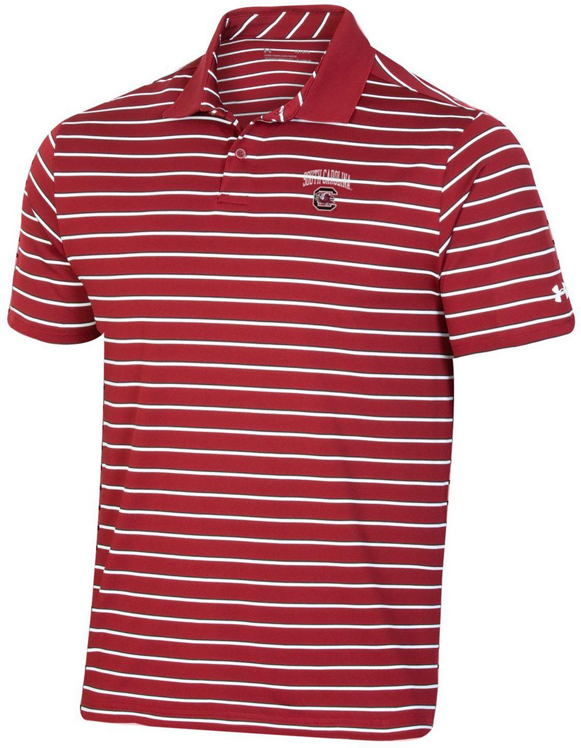 Under Armour Men's University of South Carolina Performance Stripe Polo ...