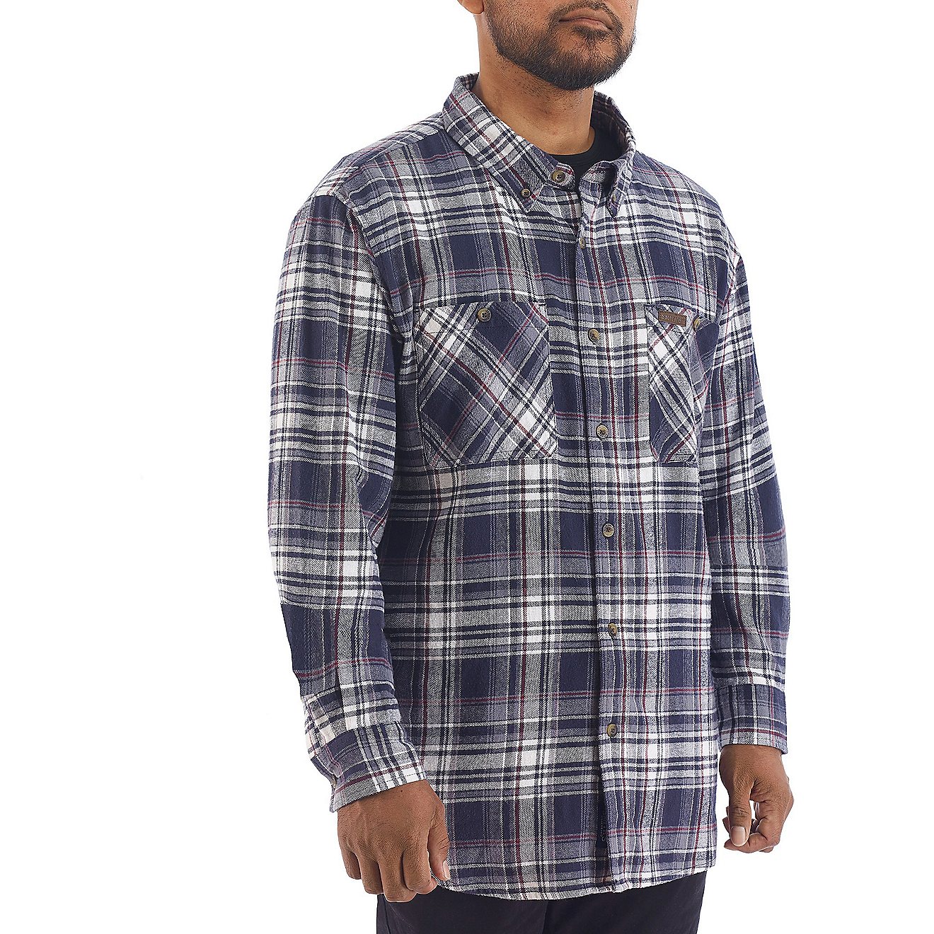 Smith's Workwear Men's Full-Swing Cotton Flannel Button-Down Shirt                                                               - view number 3