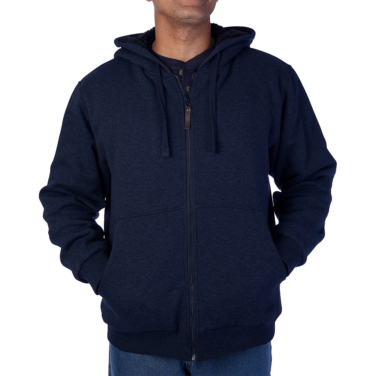 Smith's Workwear Men's Sherpa-Lined Fleece Jacket with Contrast Decorative Stitching                                             - view number 1