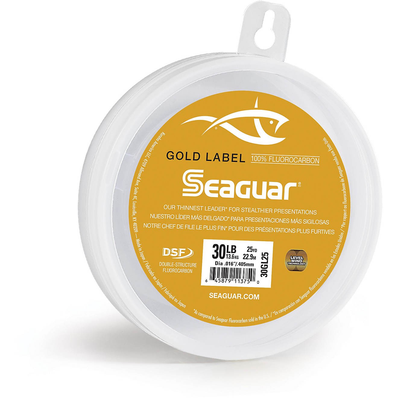 Seaguar Gold Label 20 lb. - 25 yd Fluorocarbon Leader Line                                                                       - view number 1
