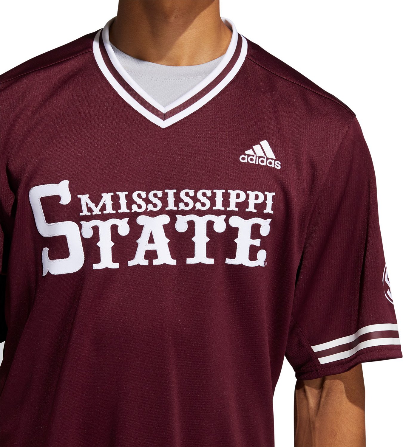 adidas Men's Mississippi State University Replica Baseball Jersey Academy