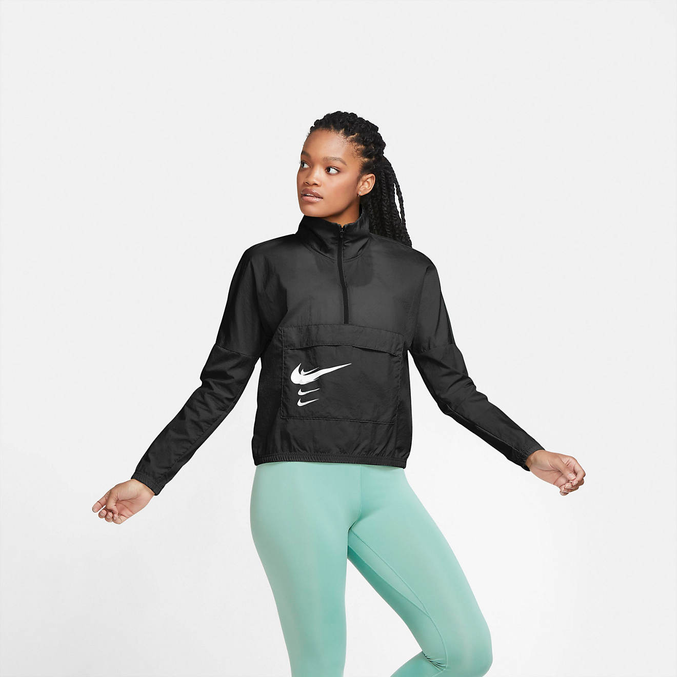 Nike Women's Swoosh Pullover Graphic Running Jacket | Academy