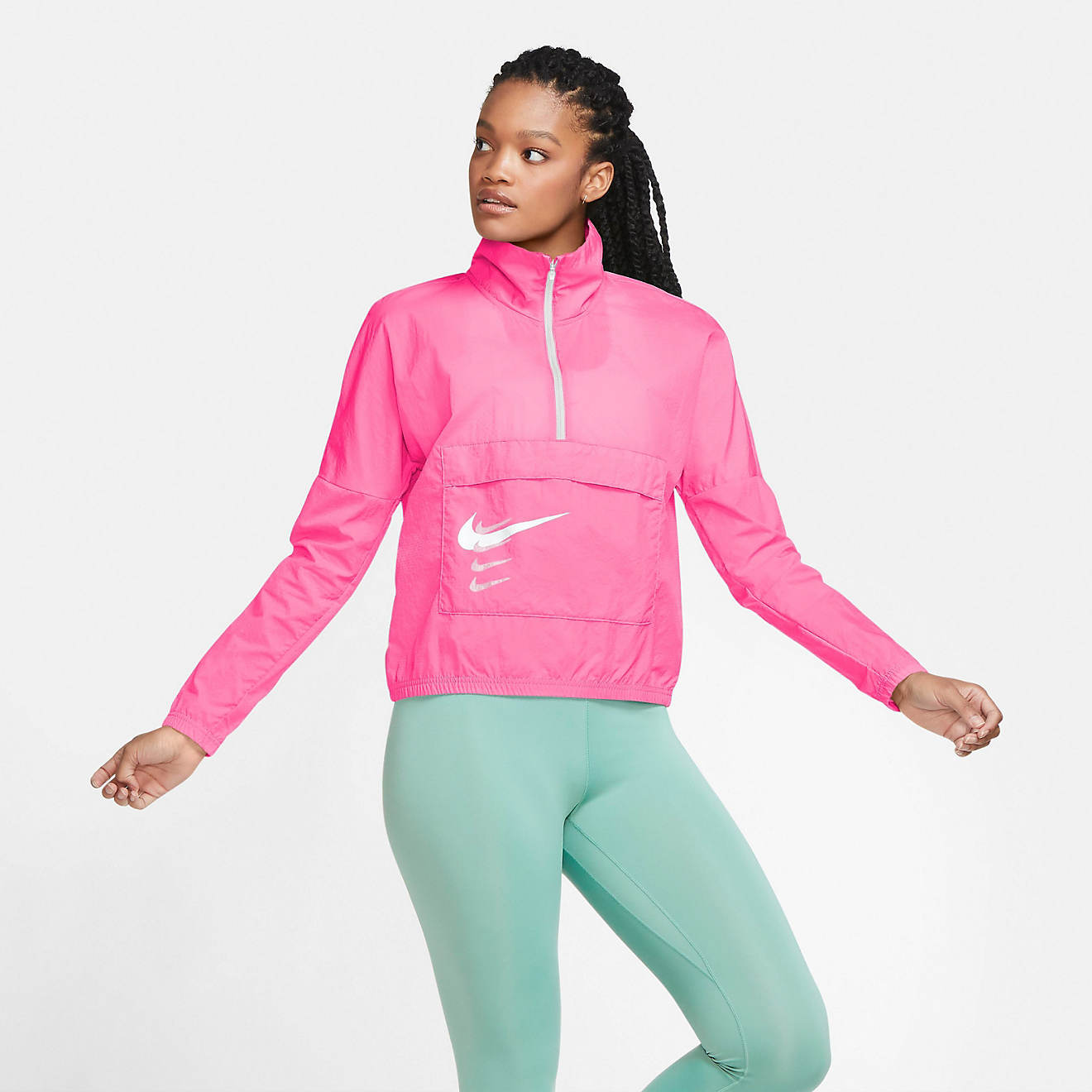 Nike Women's Swoosh Pullover Graphic Running Jacket                                                                              - view number 1