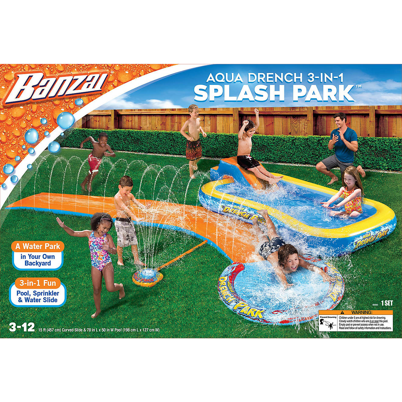 Banzai Aqua Drench 3-in-1 Splash Park                                                                                            - view number 1