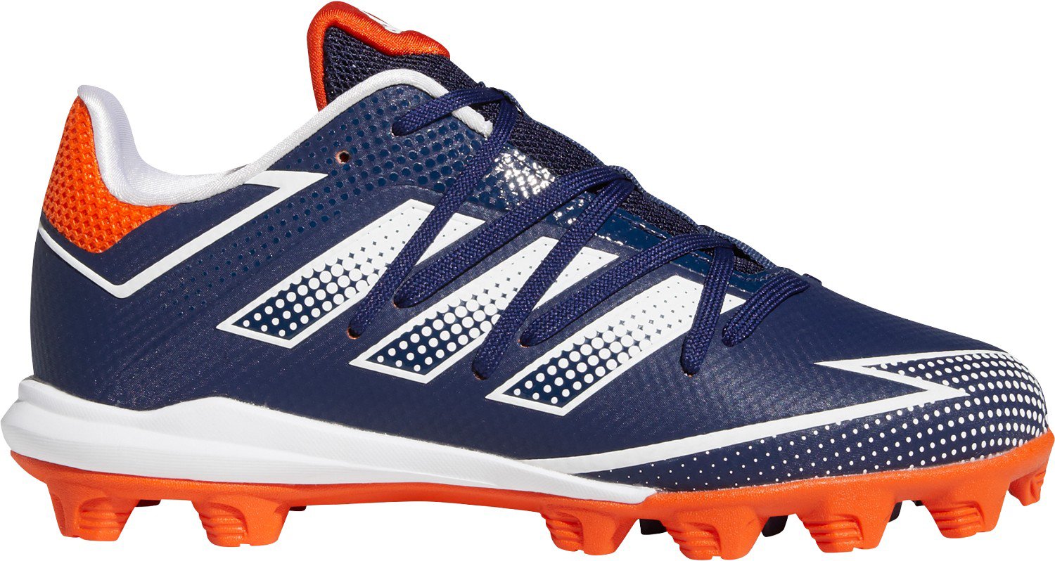 orange and black youth baseball cleats