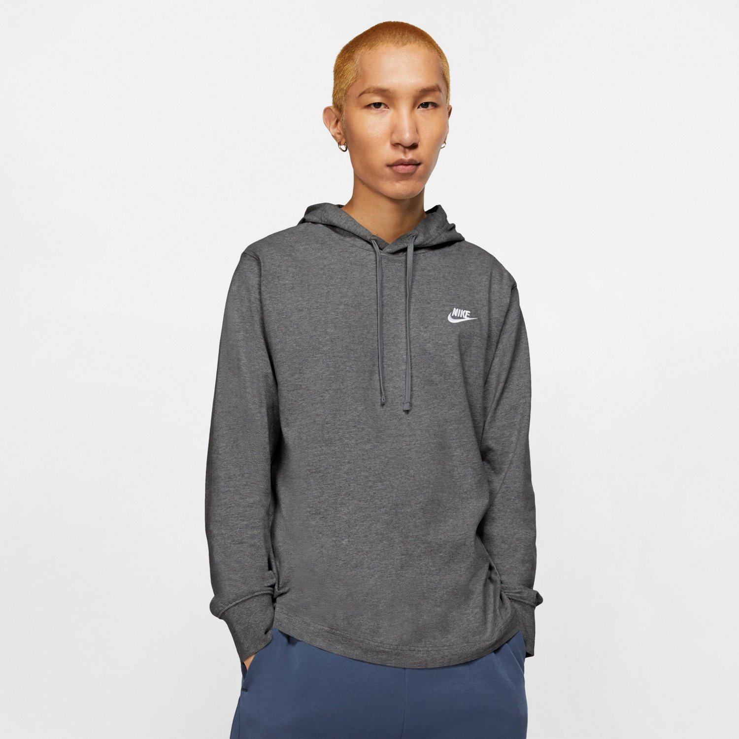 Nike Men's Sportswear Club Pullover Jersey Hoodie Academy