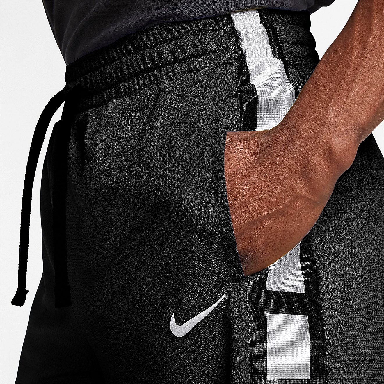 Nike Men's Dri-FIT Elite Stripe Basketball Shorts                                                                                - view number 4