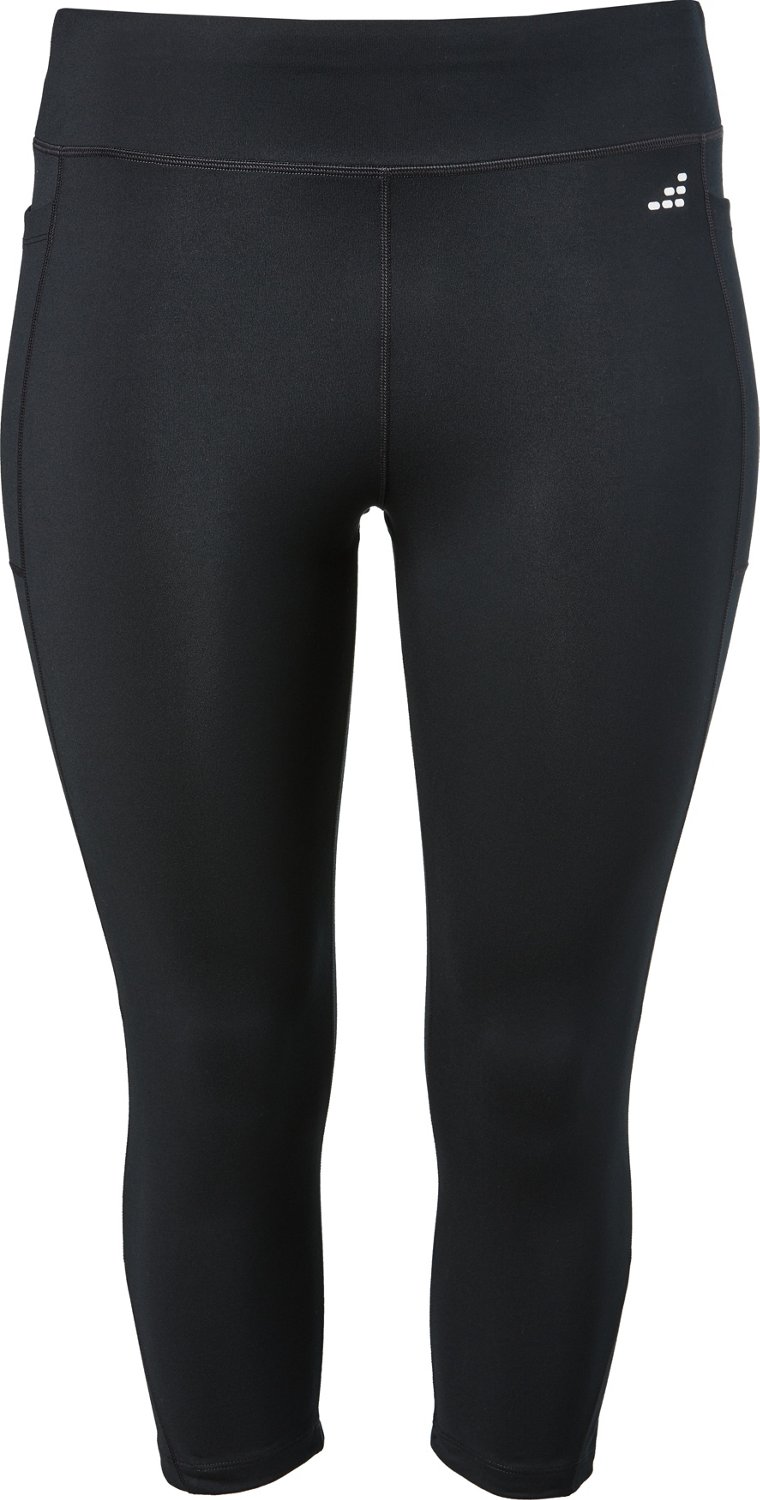 BCG Women's Contrast Pieced Plus Size Crop Leggings Academy