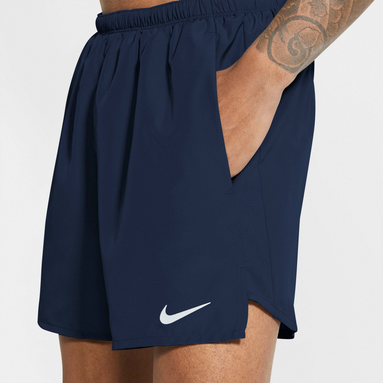 Nike Men's DriFIT Challenger BriefLined Running Shorts 5 in Academy