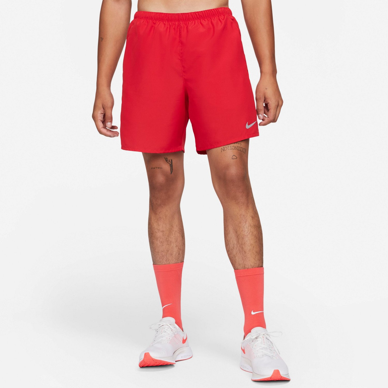 Nike Men's DriFIT Challenger BriefLined Running Shorts 7 in Academy