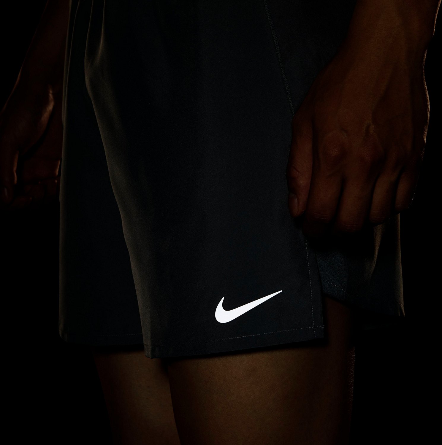 nike running uv challenger dri fit hybrid joggers in black