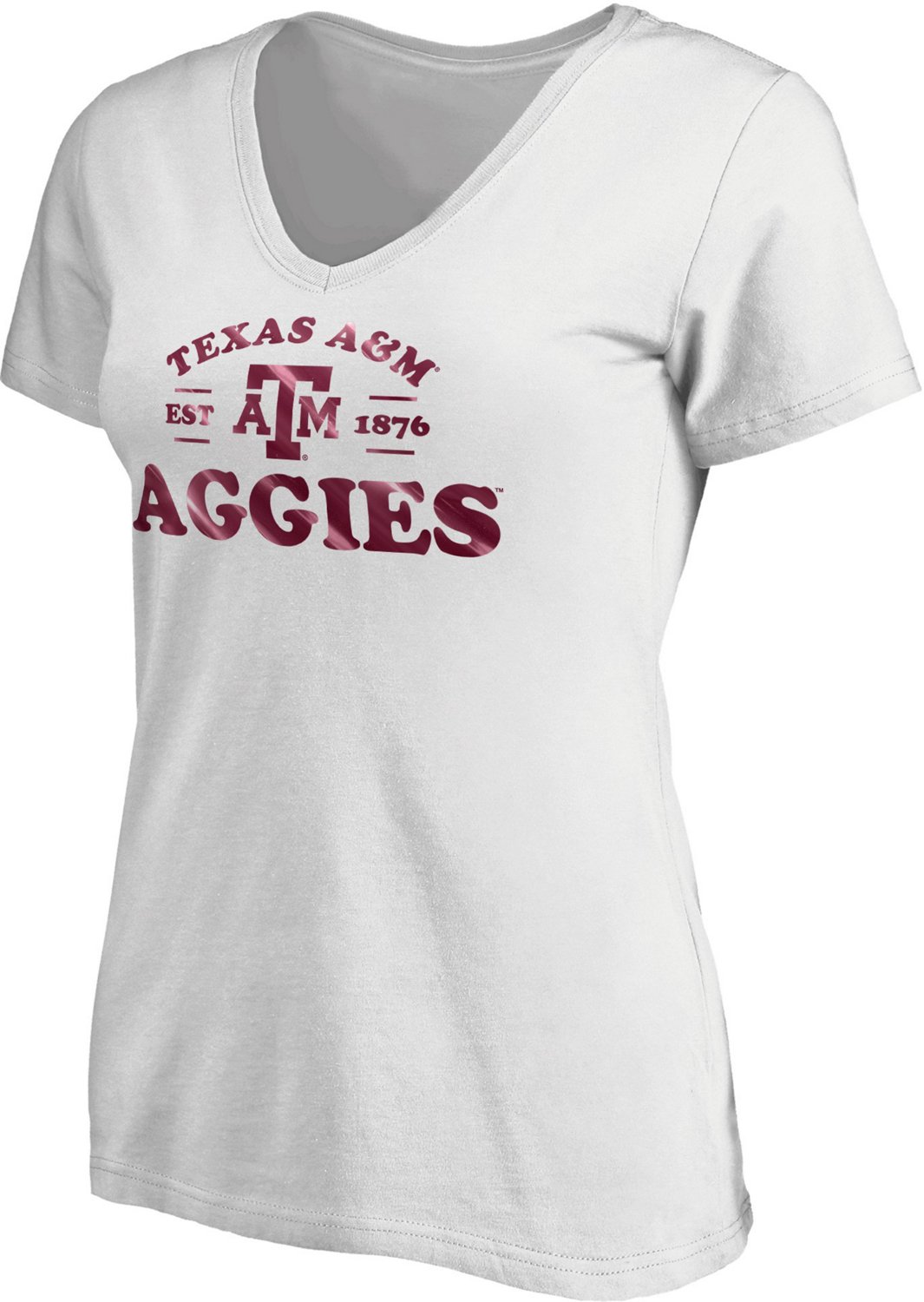 Texas A&M University Women's Line Up Complete Athlete Vneck Graphic T
