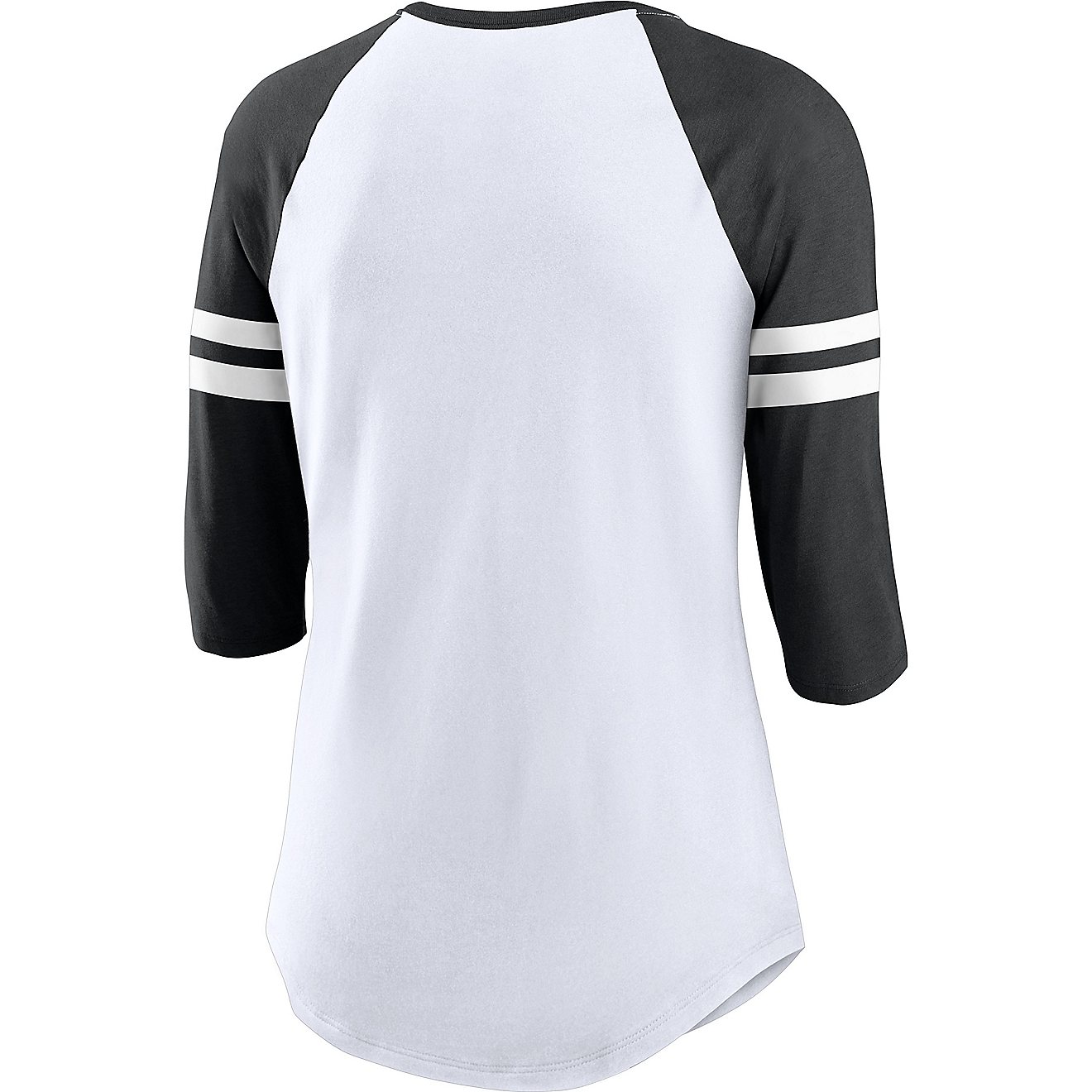 Nike Women's New Orleans Saints 3/4 Raglan Sleeve Stripe T-shirt                                                                 - view number 2