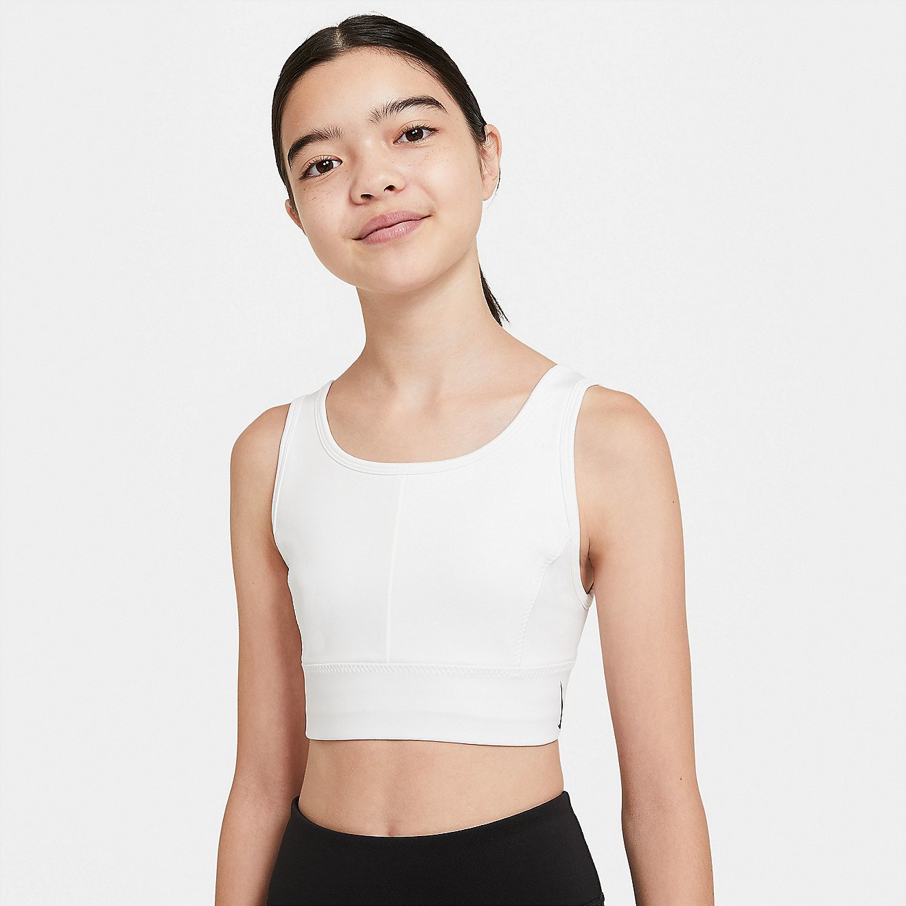 Nike Girls' Swoosh Luxe Sports Bra                                                                                               - view number 1