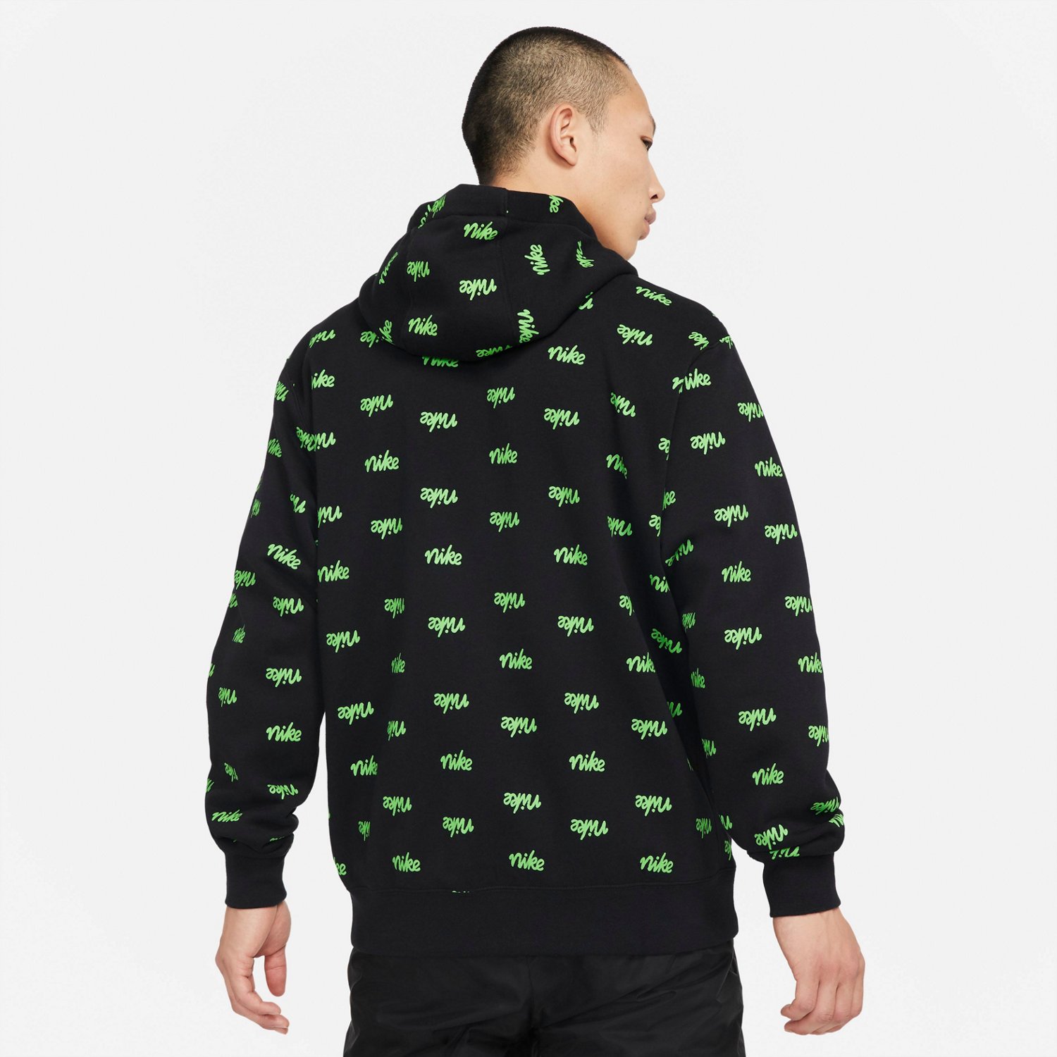 nike men's sportswear club bb script hoodie