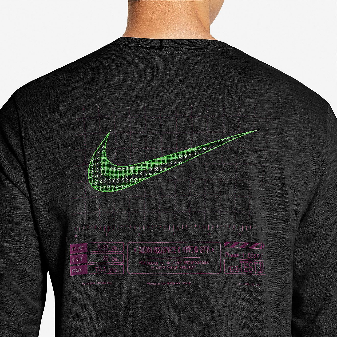 Nike Men's Dri-FIT Slub Seasonal Graphic Long Sleeve T-shirt                                                                     - view number 3