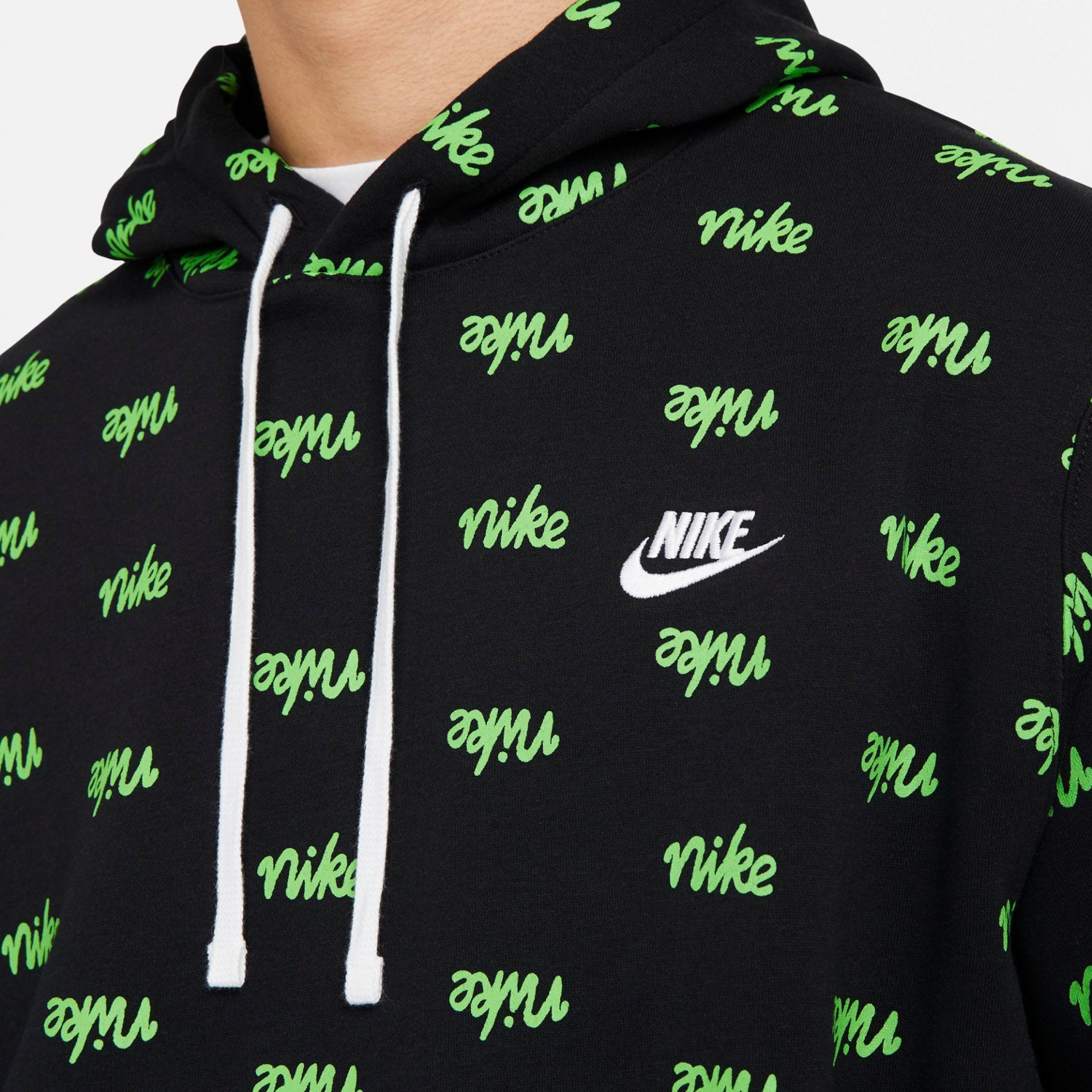 nike men's sportswear club bb script hoodie