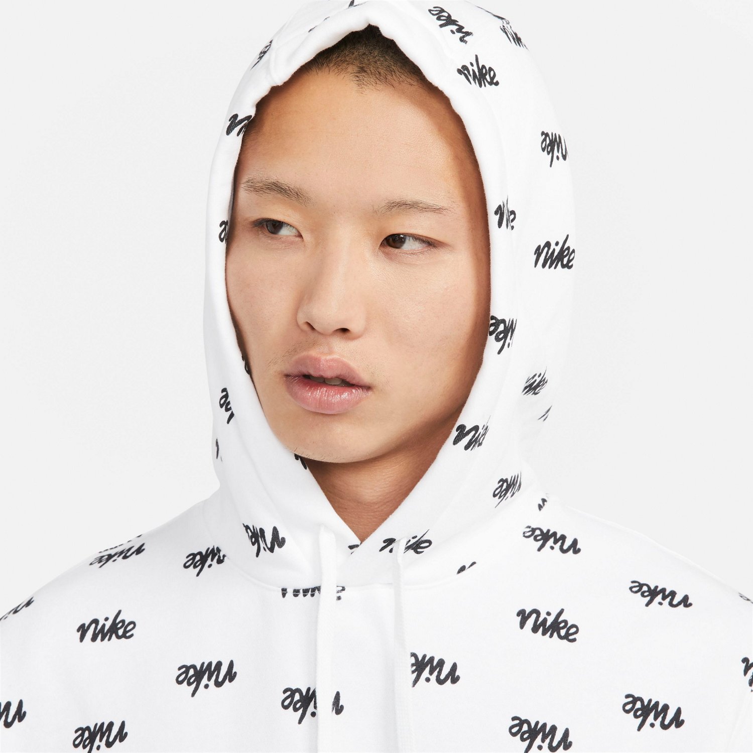 nike men's sportswear club bb script hoodie
