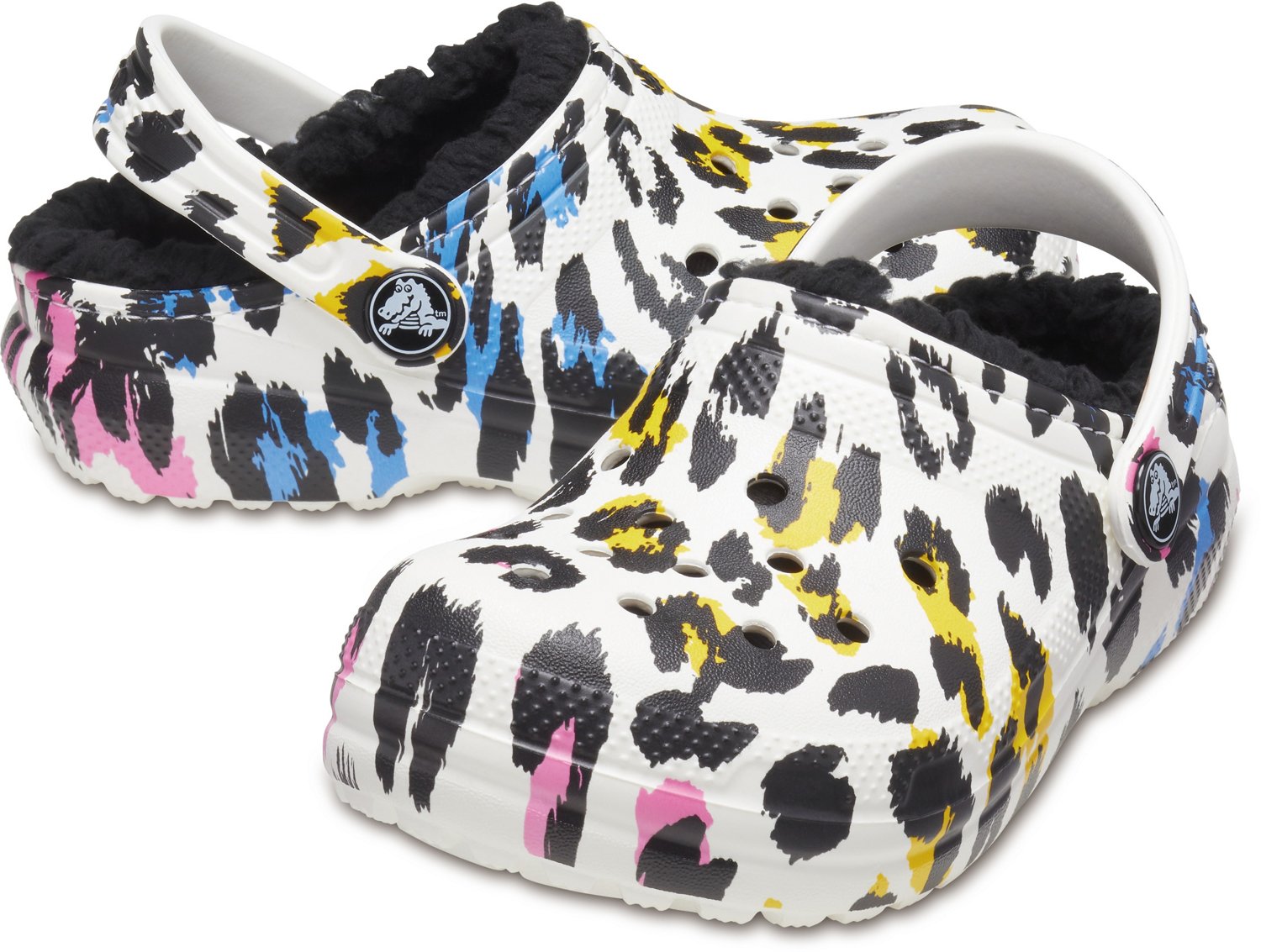 Crocs Girls' Classic Lined Leopard Print Clogs | Academy