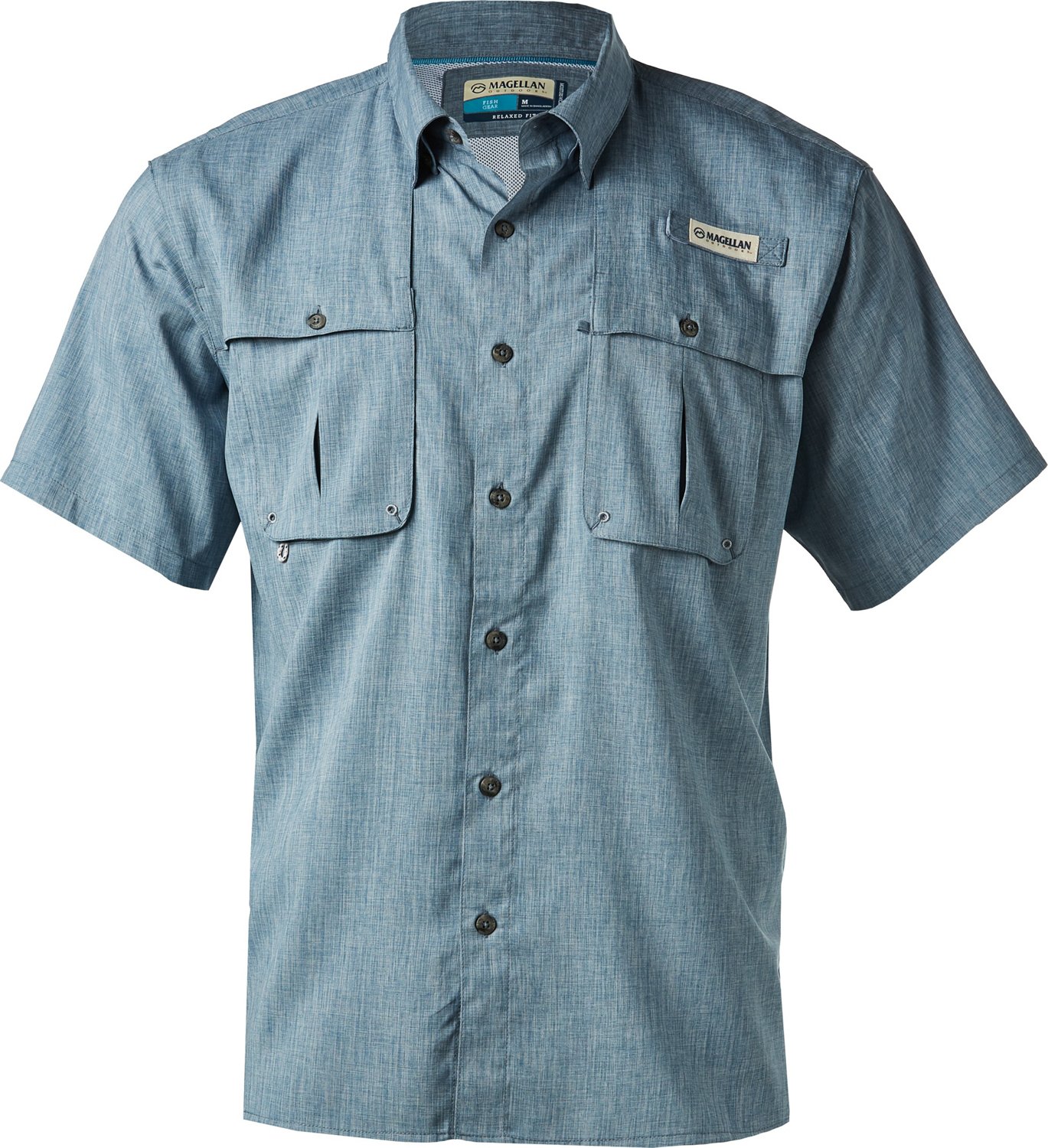 Magellan Outdoors Men's Aransas Pass Heather Short Sleeve Fishing Shirt 