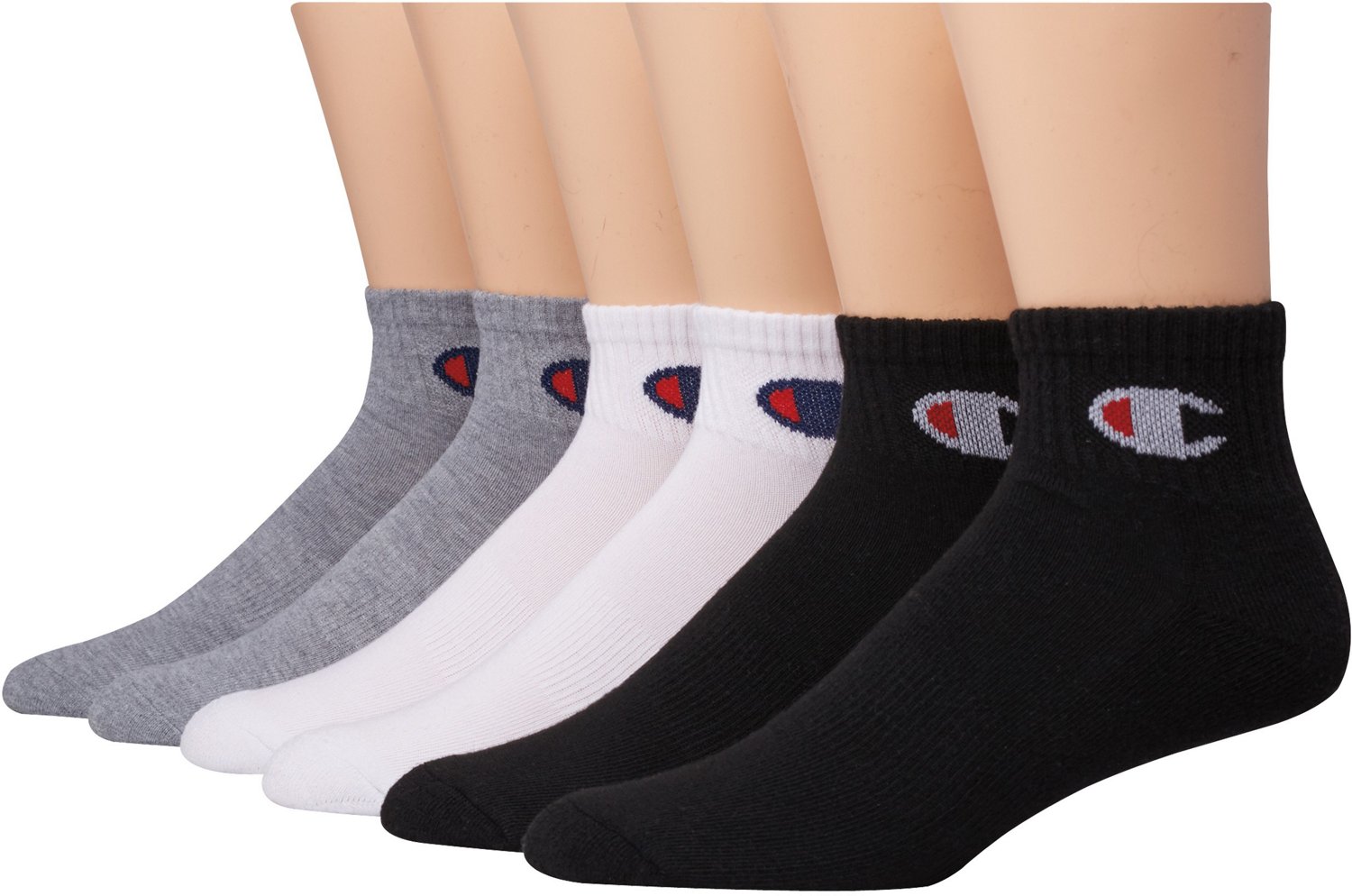 Champion Men's Core Ankle Socks 6Pack Academy