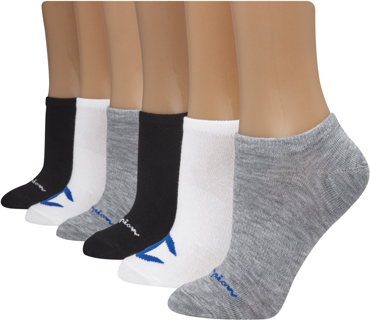 Champion Womens Super Low No Show Sock, 6 Pack
