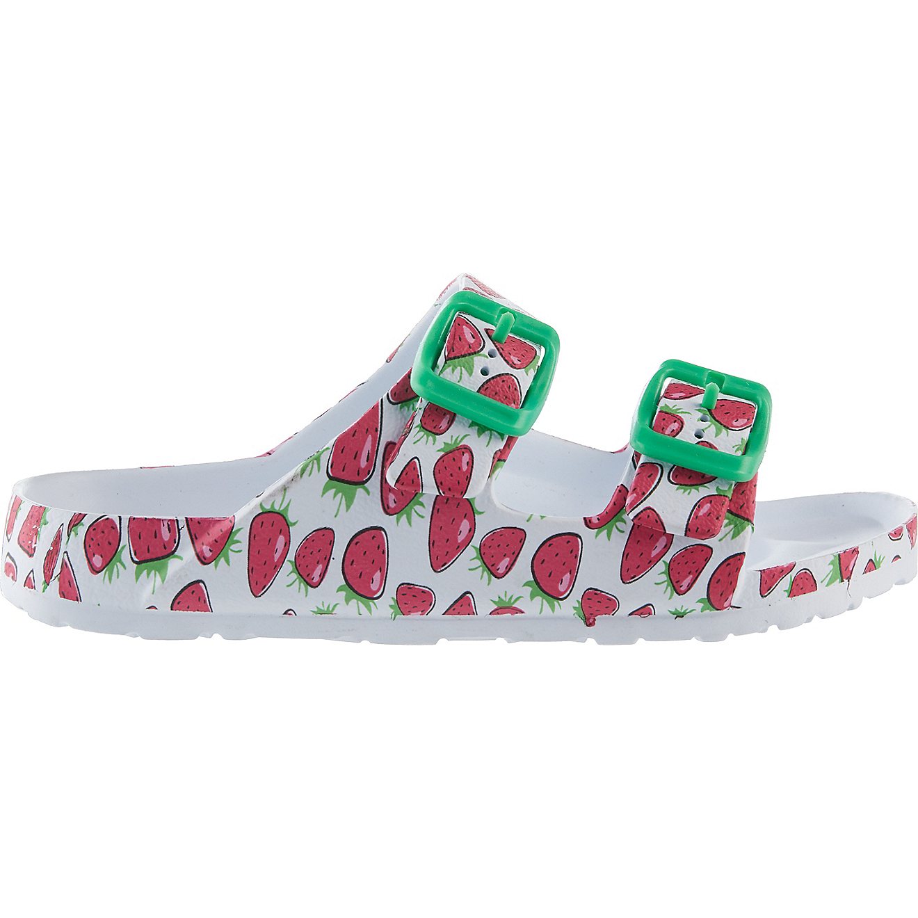 O'Rageous Girls' 2-Buckle Strawberry Sport Slides                                                                                - view number 1