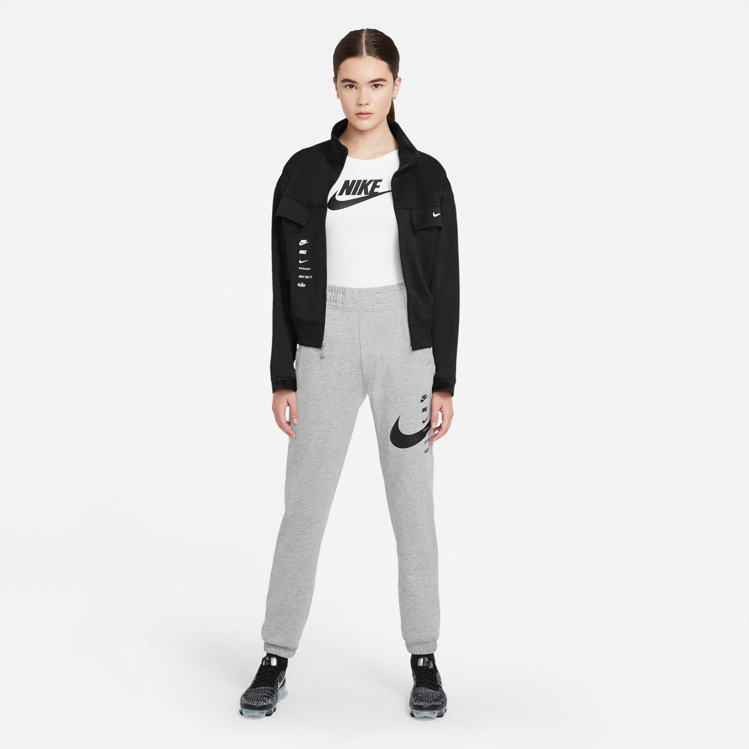 nike women's sportswear swoosh woven pants