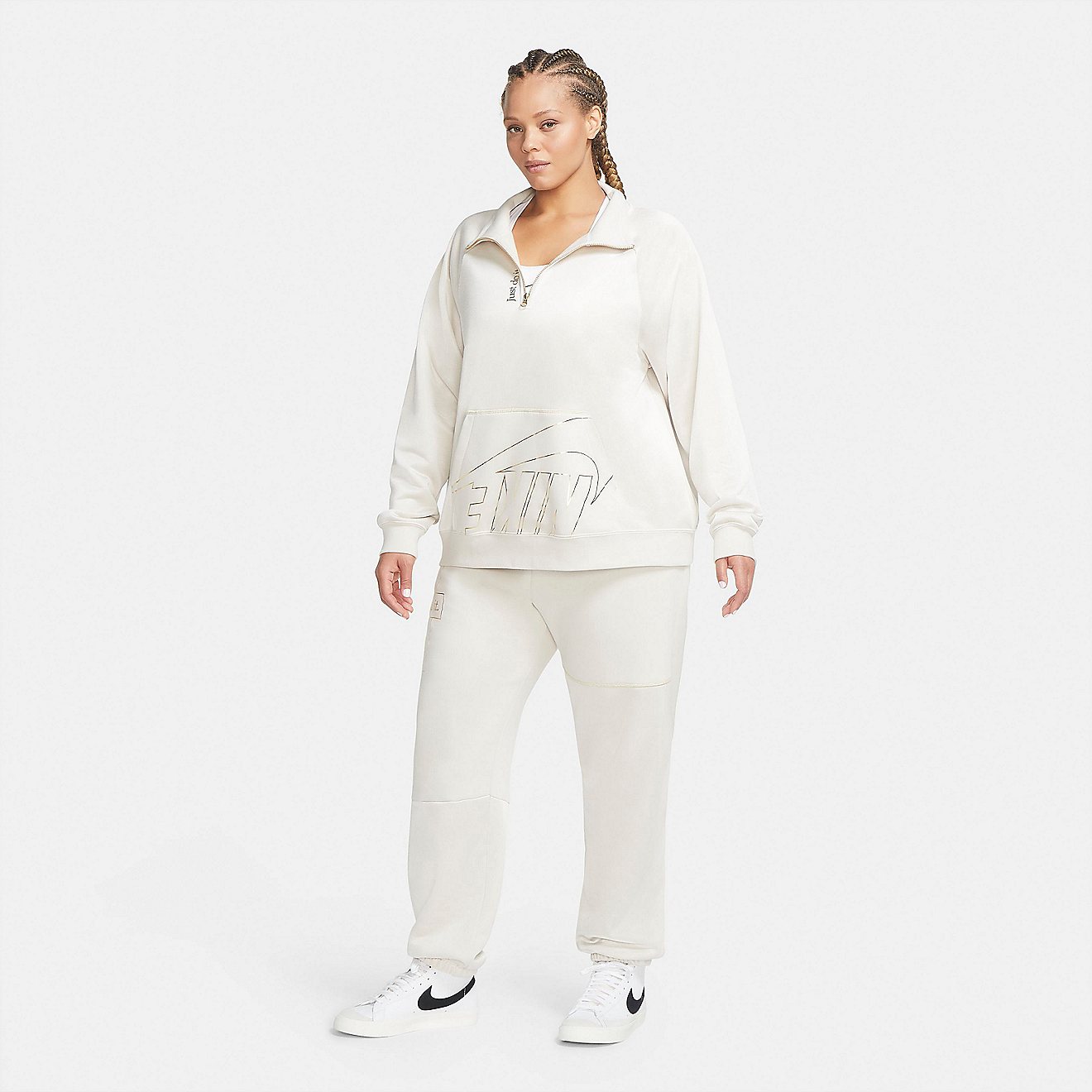 Nike Women's 1/4-Zip Fleece Plus Size Long Sleeve Top                                                                            - view number 5