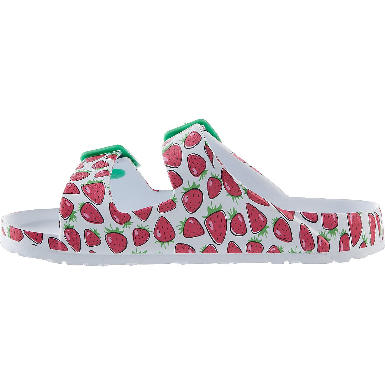 O'Rageous Girls' 2-Buckle Strawberry Sport Slides                                                                                - view number 2