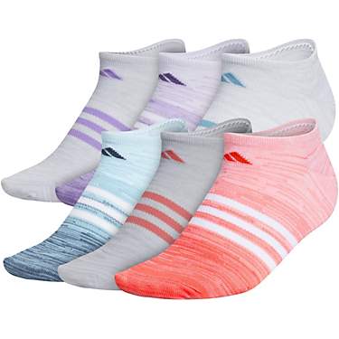 adidas Women's Superlite No-Show Socks 6 Pack                                                                                   