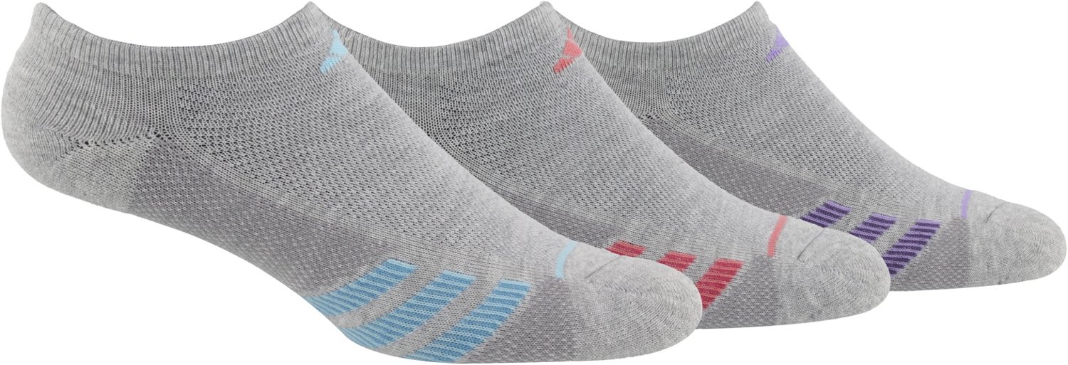 adidas Women's Superlite Stripe II No Show Socks 3 Pack | Academy