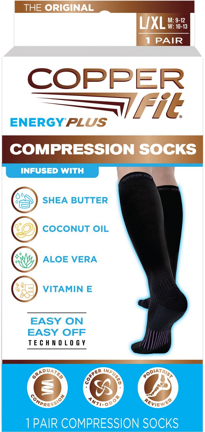 Copper Fit Energy Plus Hydrating Compression Socks | Academy
