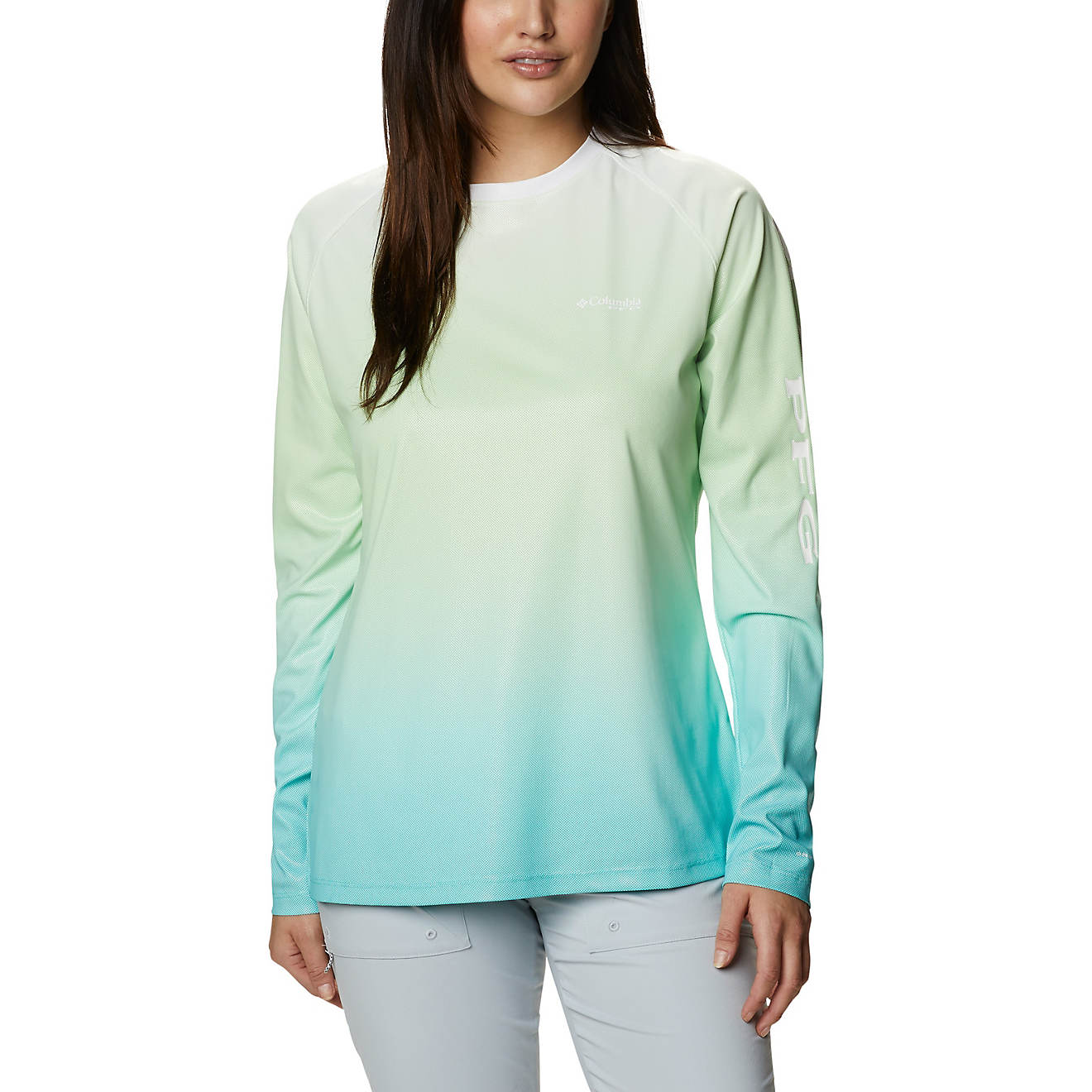 Details about  / BNWT Columbia Sportswear T-Shirt Women/'s Active Fit Scoop Neck Prism Medallion