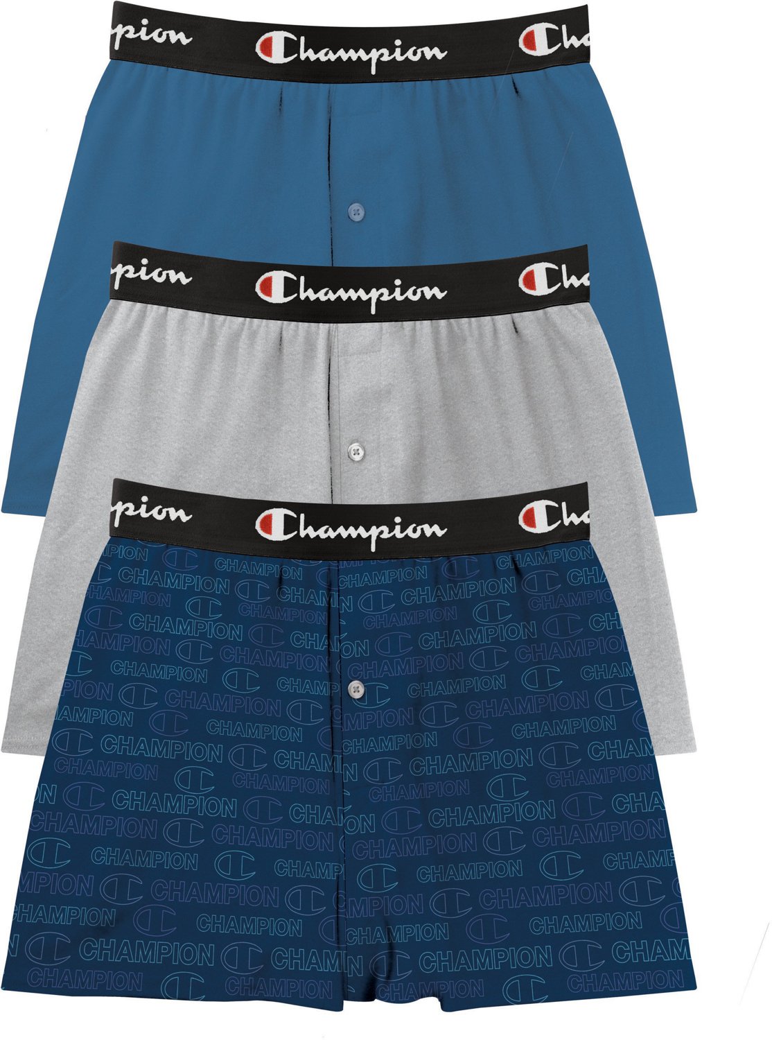 Champion Men's 95/5 Everyday Comfort Stretch Knit Boxer Briefs 3Pack