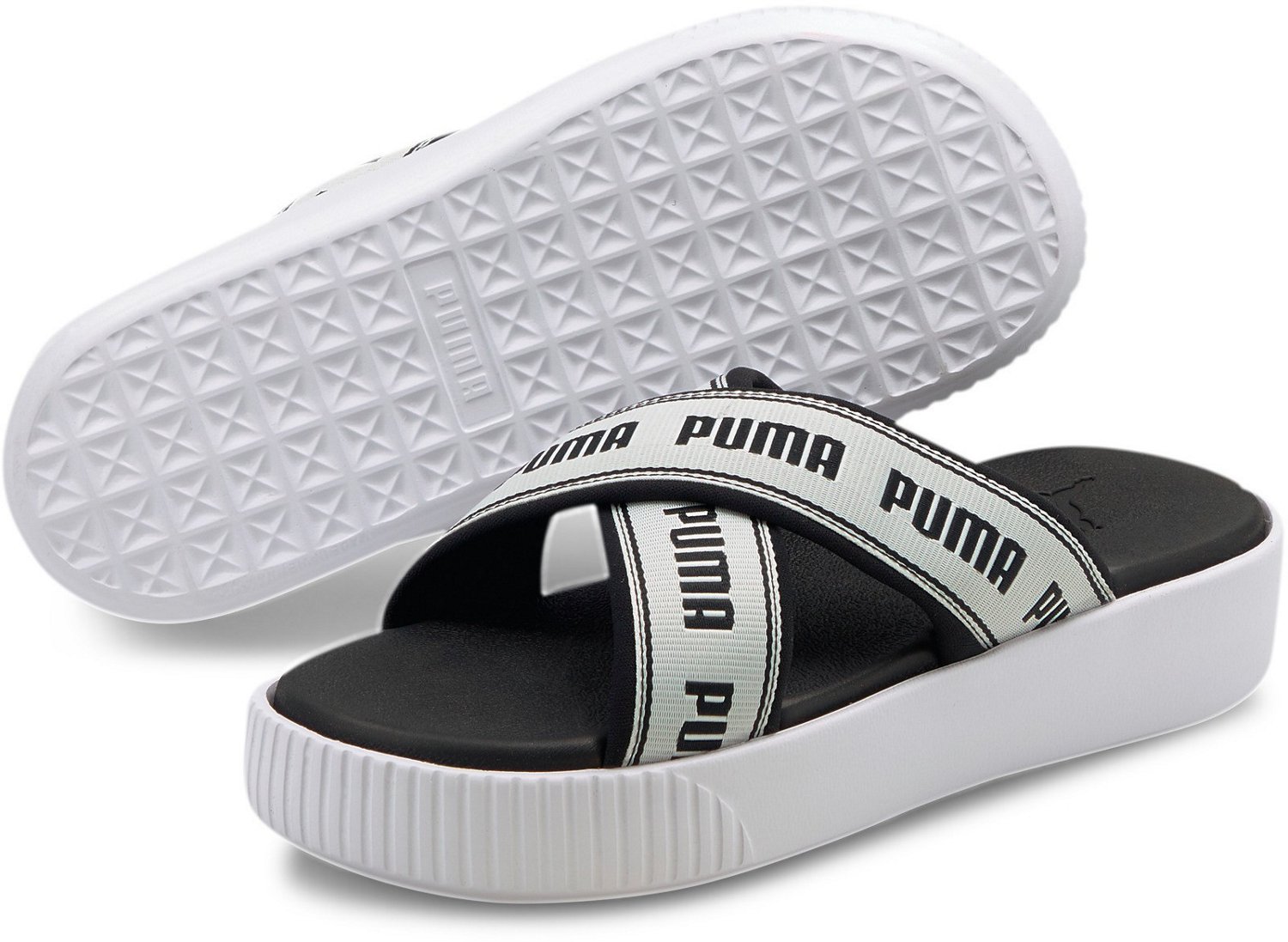 PUMA Women's Platform Slide Tape Sandals Academy