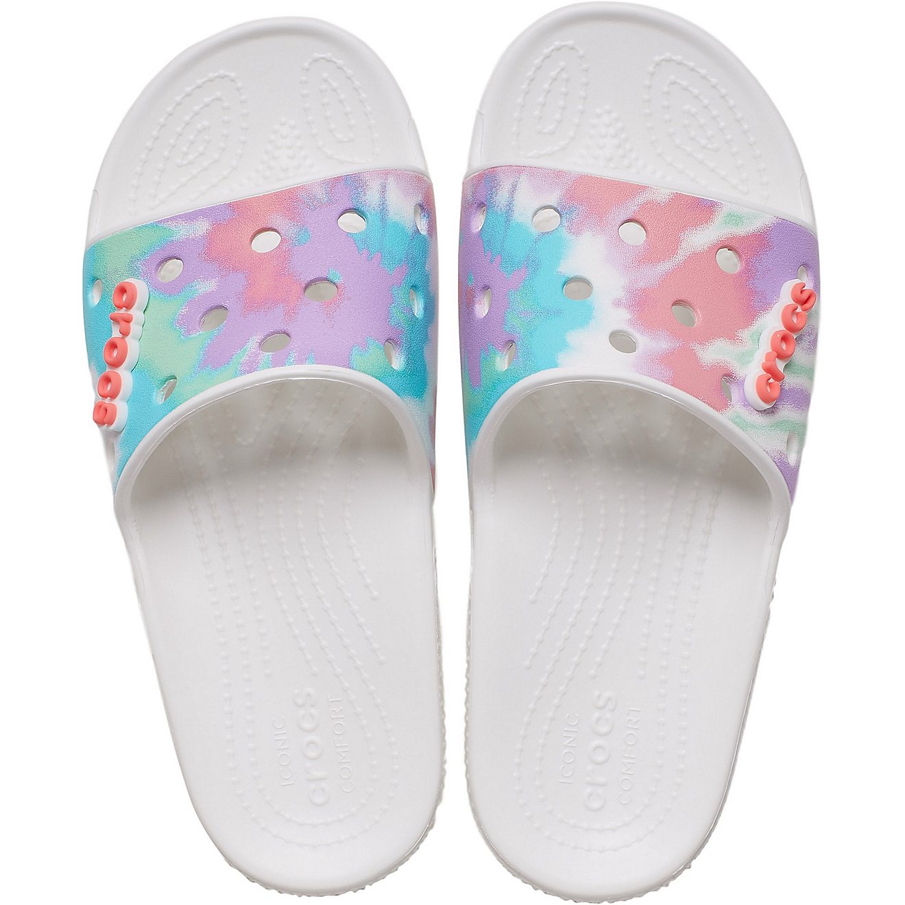 Crocs Adults' Classic Tie-Dye Graphic Slides                                                                                     - view number 2