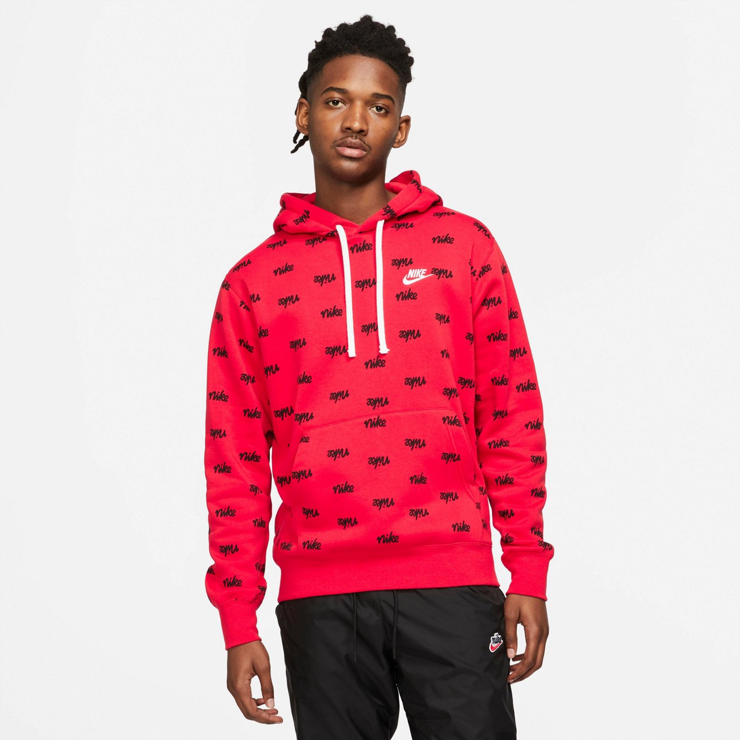 red nike camo hoodie