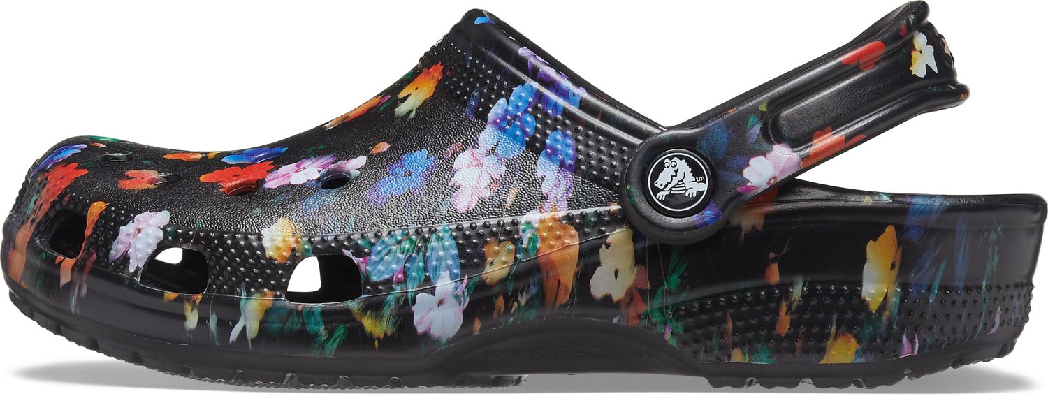 crocs classic floral clogs