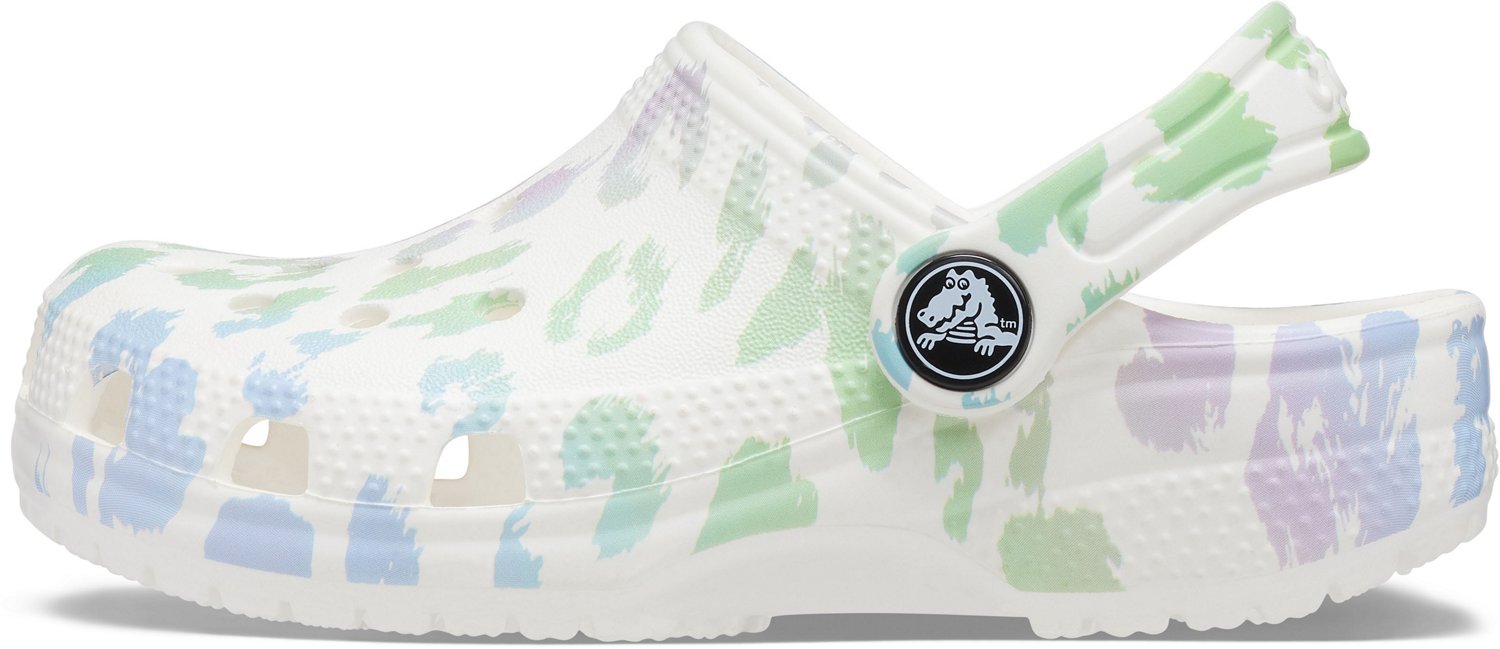 crocs white with leopard