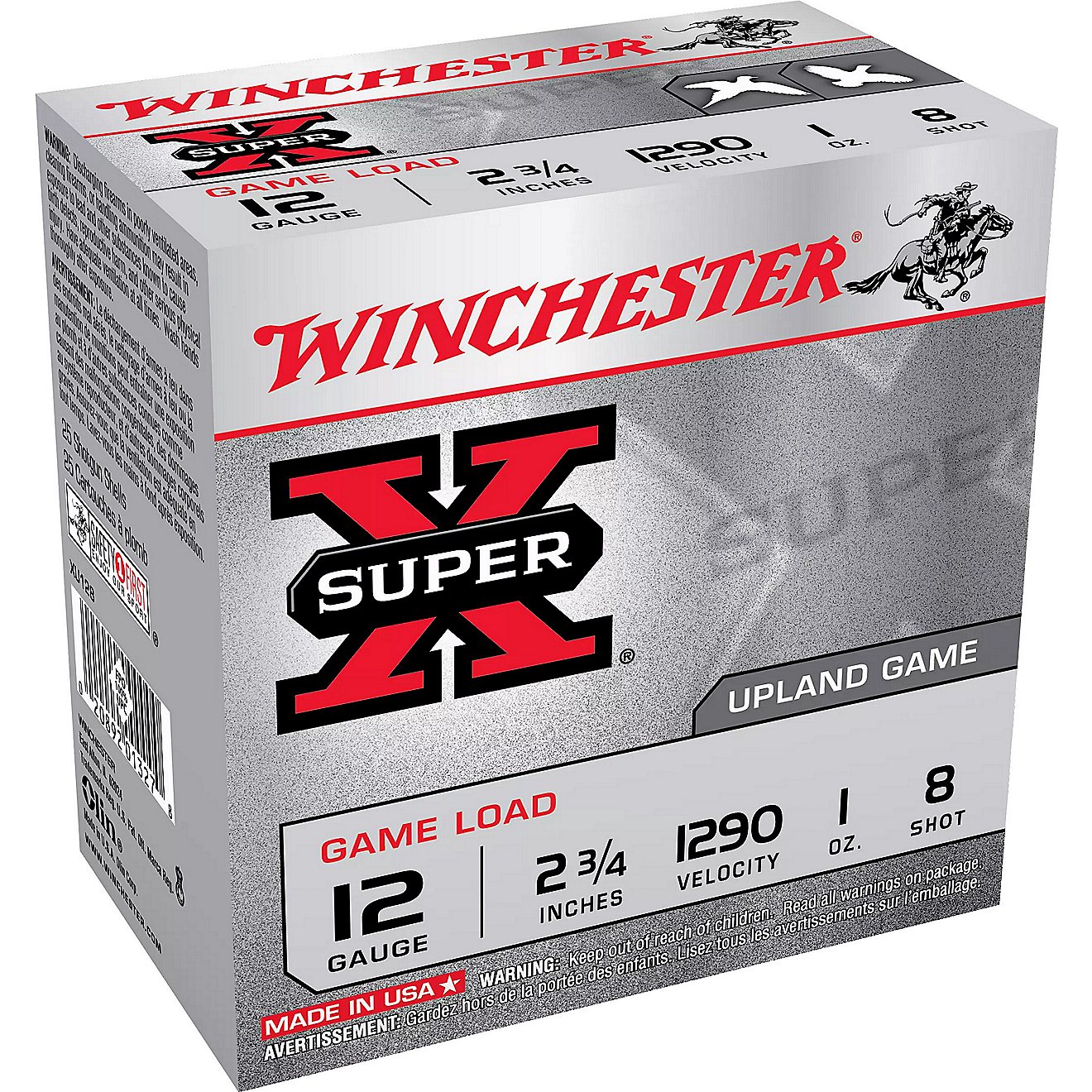Winchester Super-X Lead Shot Dove & Game Load 12 Gauge 8 Shot Shotshells - 25 Rounds                                             - view number 1