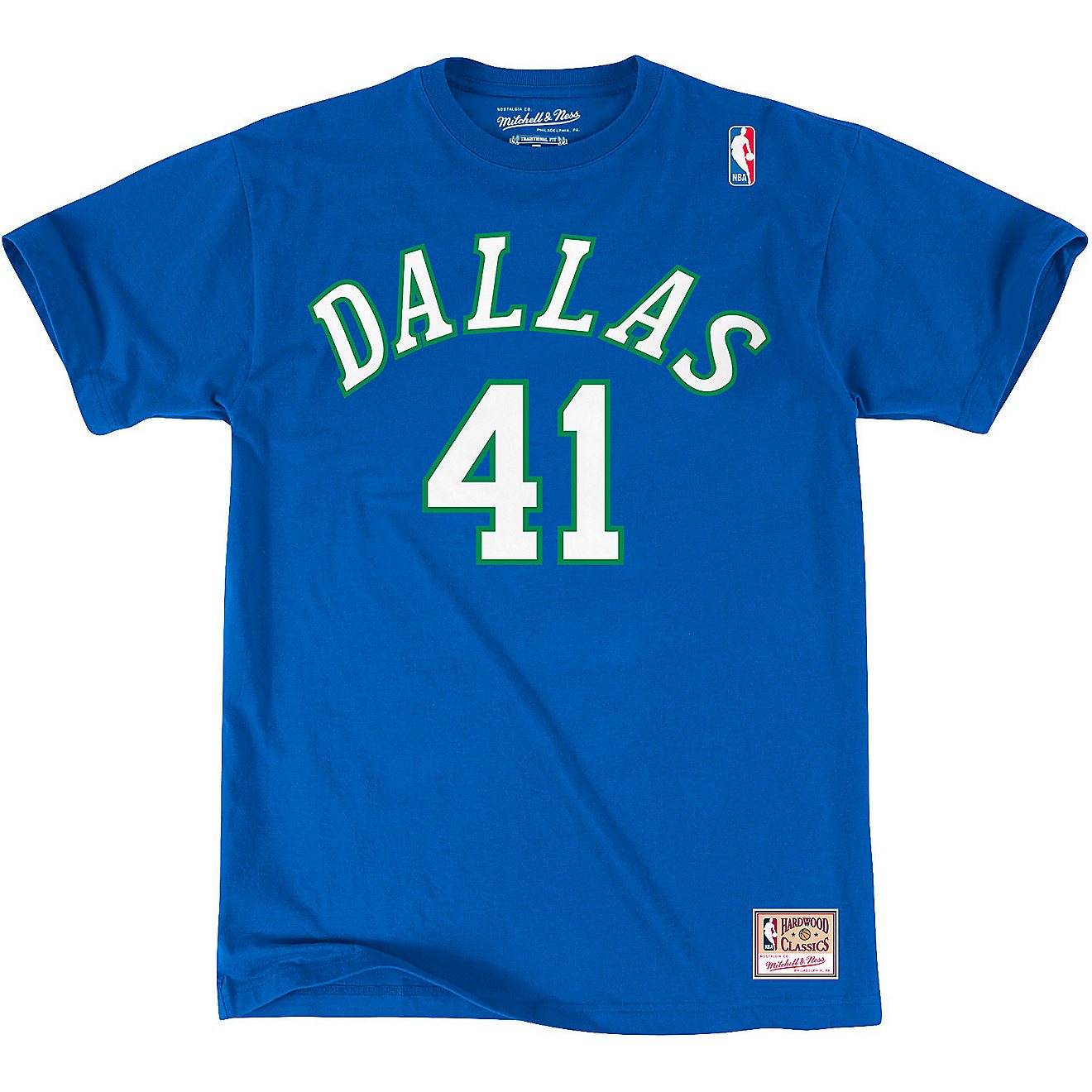 Mitchell & Ness Men's Dallas Mavericks Dirk Nowitzki N&N T-shirt                                                                 - view number 2
