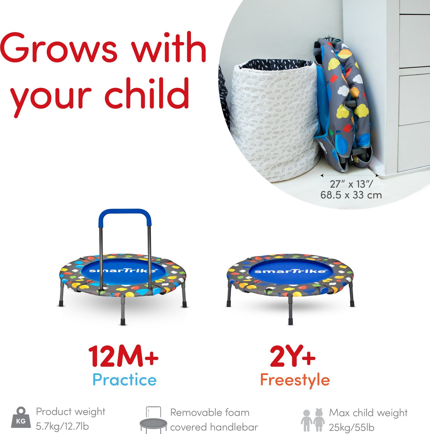 SmarTrike 2in1 Folding Trampoline Academy