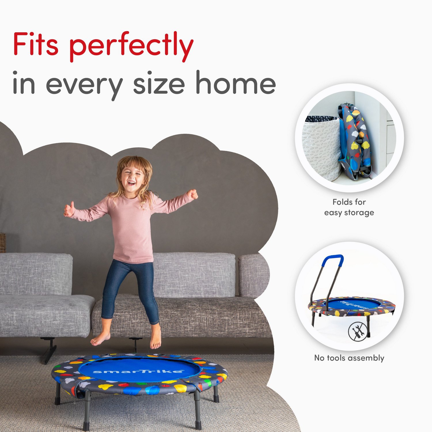 SmarTrike 2in1 Folding Trampoline Academy