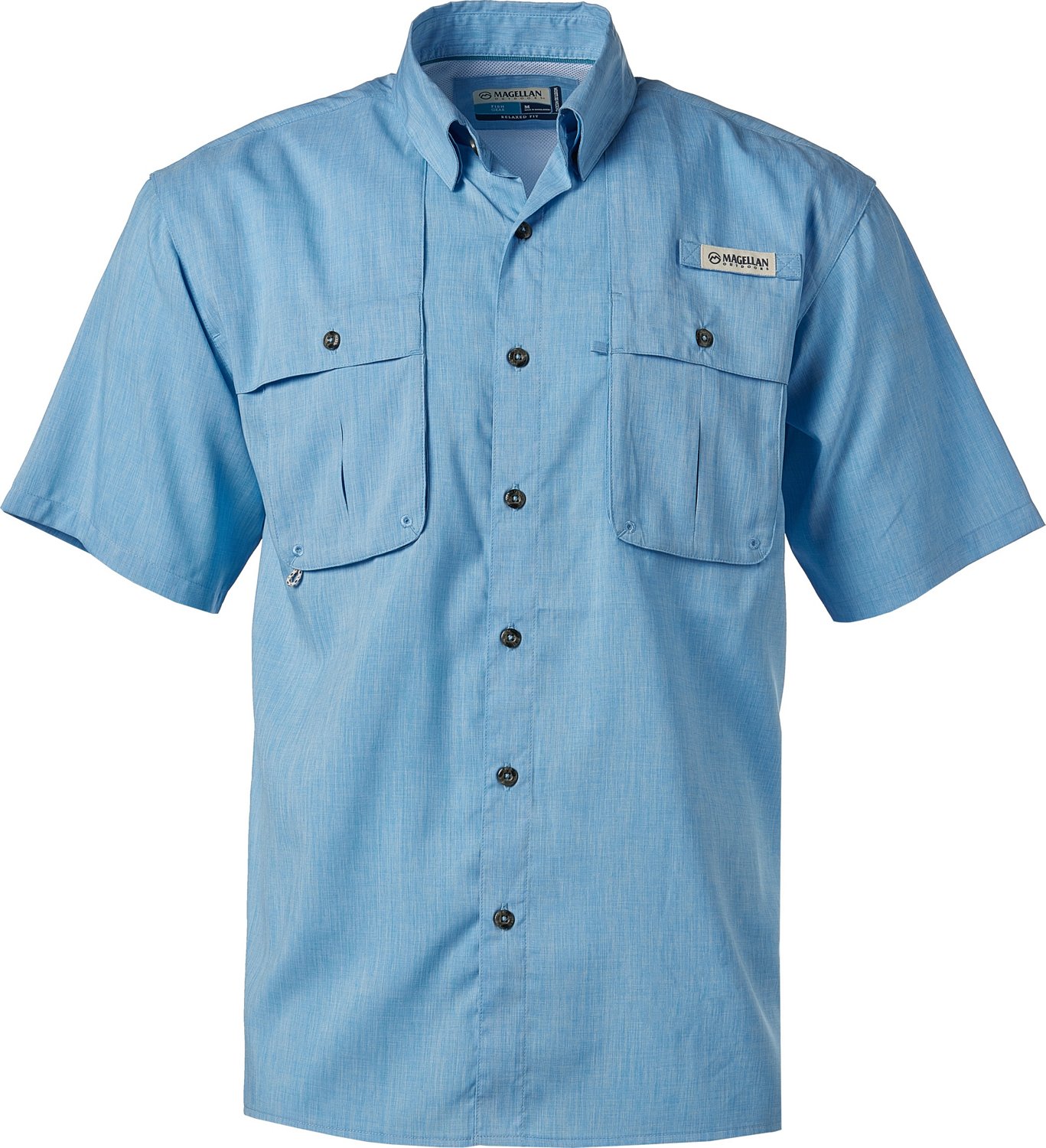 Magellan Outdoors Men's Aransas Pass Heather Short Sleeve Fishing Shirt                                                         