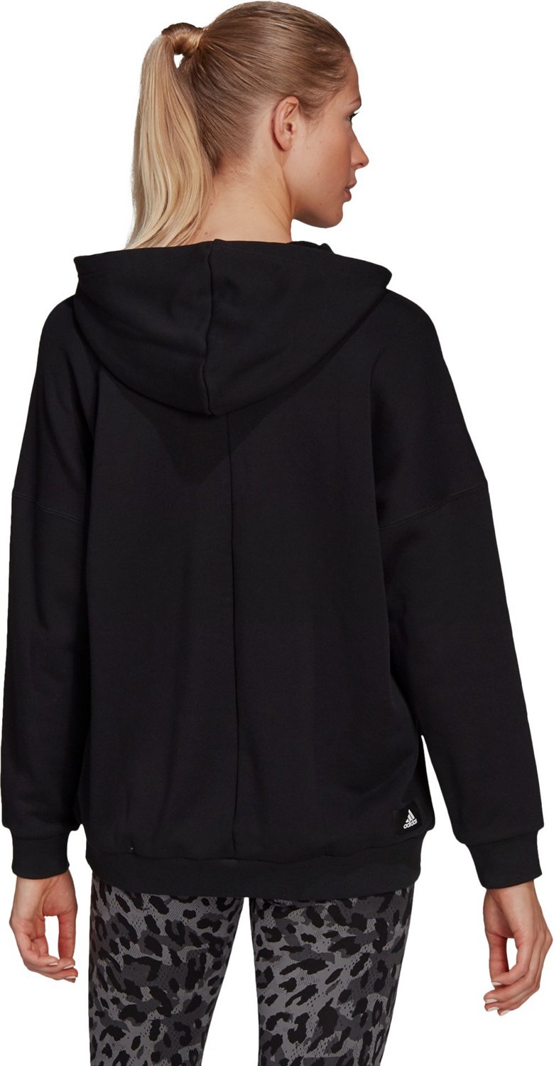 Adidas Women's Sportswear Leopard Print Oversized Hoodie | Academy