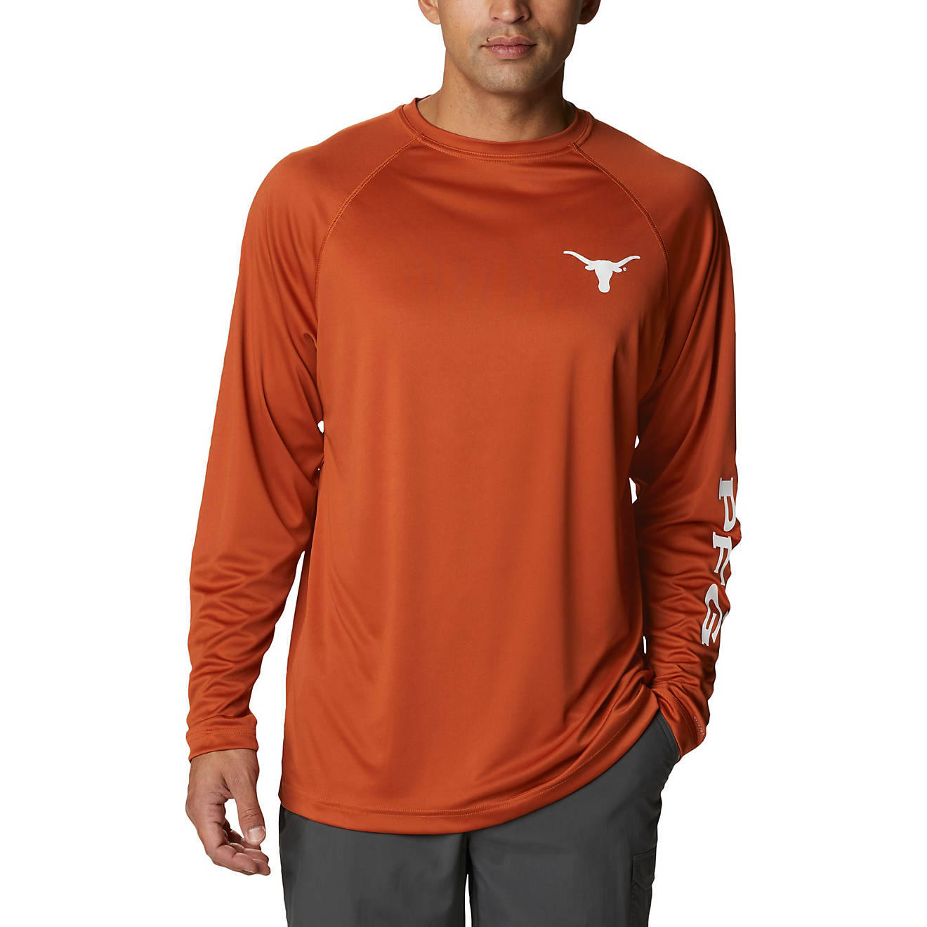 Columbia Sportswear Men's University of Texas Terminal Tackle Long Sleeve T-shirt                                                - view number 1